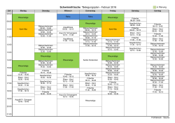 Belegungsplan  - Schwimmfrösche in der Fichteneck