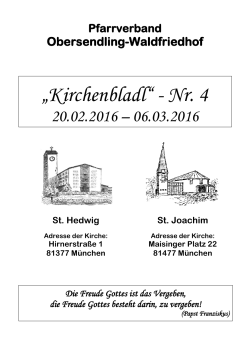Kirchenbladl - St. Hedwig