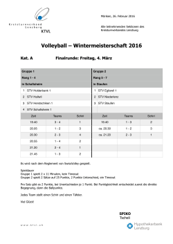 Spielplan - Schafisheim STV