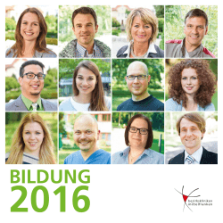 Programm Bildungszentrum 2016 - Bezirkskliniken-mfr