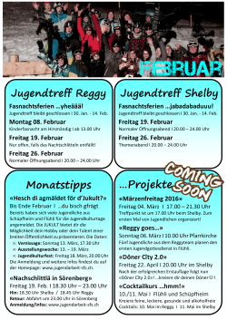 Programm Februar - Jugendarbeit Schüpfheim-Flühli