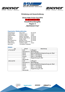 Einladung und Ausschreibung Ziener Kids Cross Cup 2016 27.