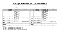 Rats-Ergo-Wettkampf 2016 – Gesamtzeitplan
