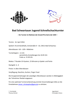 Bad Schwartauer Jugend-Schnellschachturnier