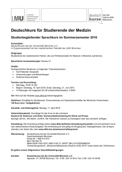 Grammatik kompakt - Medizinische Fakult&auml;t der Ludwig
