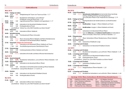 Gottesdienstplan