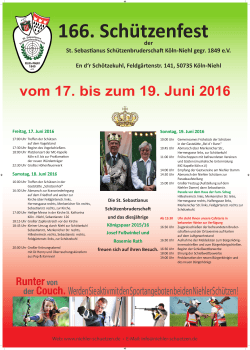 Sonntag, 19. Juni 2016 - Schützenbruderschaft Köln