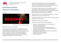Informationsblatt Burnout