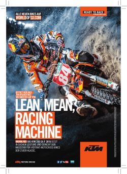 Inserat KTM, Format A5, farbig
