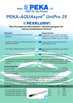 Flyer PEKA-AQUAsynt® UniPro 25