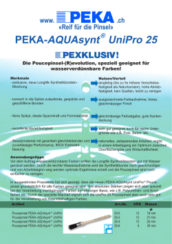 Flyer PEKA-AQUAsynt® UniPro 25