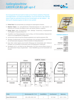 Isolierglasvitrine GREEN GR-80-98-140-E
