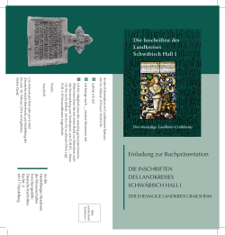 Einladung zur Buchpräsentation - Heidelberger Akademie der