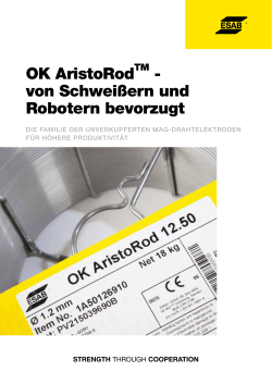 OK AristoRod - von Schweißern und Robotern bevorzugt