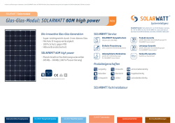 Glas-Glas-Modul: SOLARWATT 60M high power