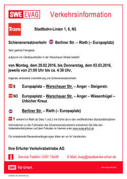 Schienenersatzverkehr - Stadtwerke Erfurt Gruppe