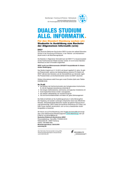 duales studium allg. informatik