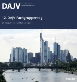 12. DAJV-Fachgruppentag - Deutsch