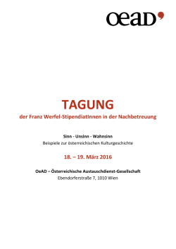tagung - Institut für Germanistik