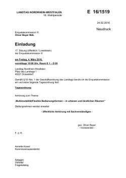 E 16/1519 - Landtag NRW