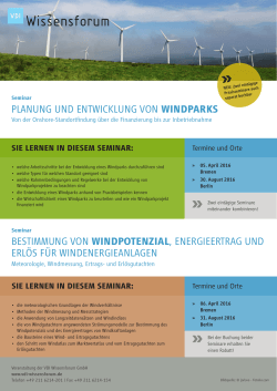 planung und entwicklung von windparks bestimmung von