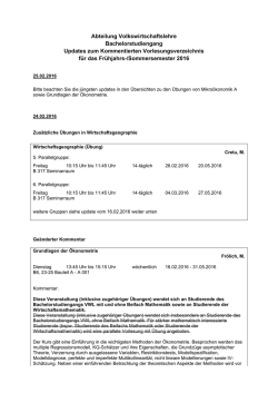 Updates bis zum 25.02. - Abteilung Volkswirtschaftslehre der