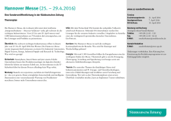 Hannover Messe (25. &ndash; 29.4.2016)