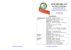 Gottesdienstordnung