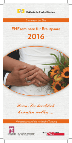 Jahresprogramm der EHEseminare 2016
