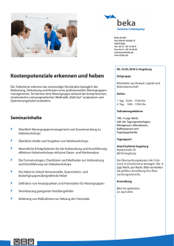 Kostenpotenziale erkennen und heben