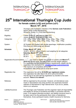 25 International Thuringia Cup Judo