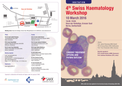4th Swiss Haematology Workshop