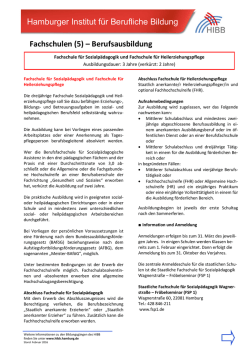 Infoblatt Fachschule Sozialp&auml;dagogik - HIBB