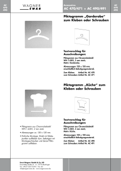 AC 470/471 + AC 490/491 Piktogramm „Küche“ zum Kleben oder