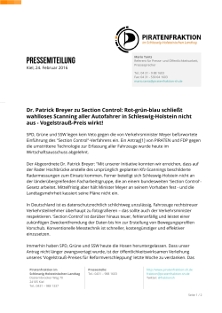 Pressemiteilung - Informationsangebot Schleswig