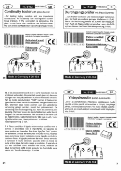 Continuity testerwitn piezo buzzer