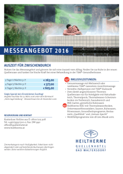 messeangebot 2016 - Bad Waltersdorf