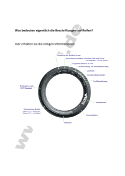Was bedeuten eigentlich die Beschriftungen auf Reifen? Hier