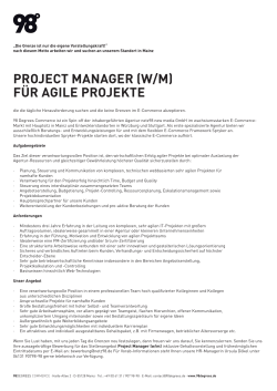 project manager (w/m)