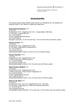 Hotels/Unterk&uuml;nfte - Umgebung Schloss Laudon