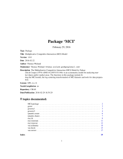 Package `MCI`