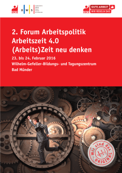 2. Forum Arbeitspolitik