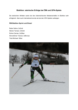 Biathlon: steirische Erfolge bei ÖM und OPA