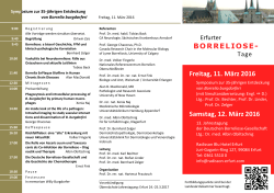 Handzettel mit Programm und Anmeldeformular