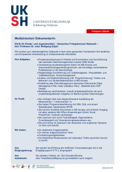Medizinische/r Dokumentar/in - Universitätsklinikum Schleswig