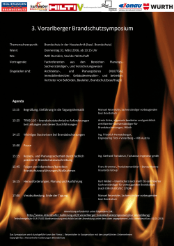 3. Vorarlberger Brandschutzsymposium
