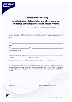 Eidesstattliche Erklärung