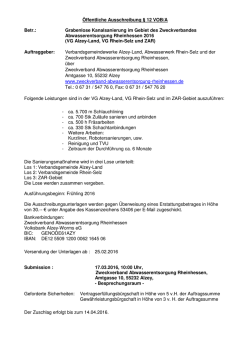 Grabenlose Kanalsanierung im Gebiet des Zweckverbandes