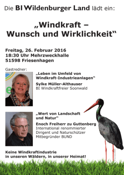 „Windkraft – Wunsch und Wirklichkeit“