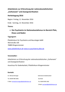 Herbst 2016 - Arbeitskreis | zur Erforschung der